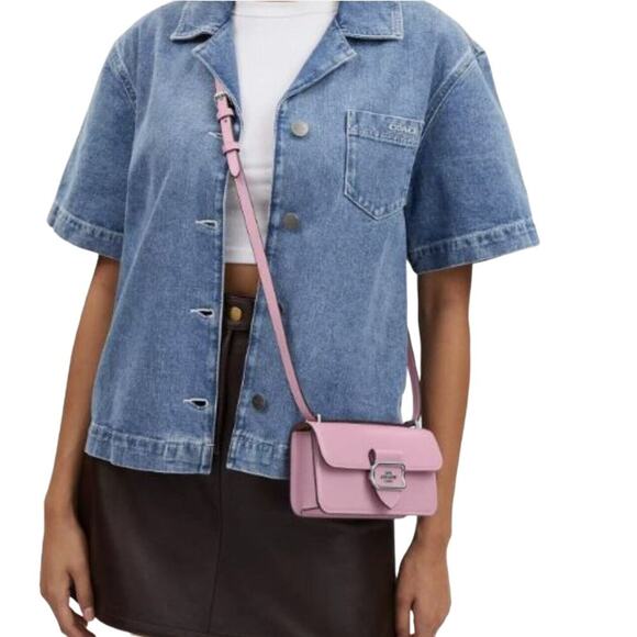 COACH LEATHER MORGAN CROSSBODY PURSE - Picture 4 of 7